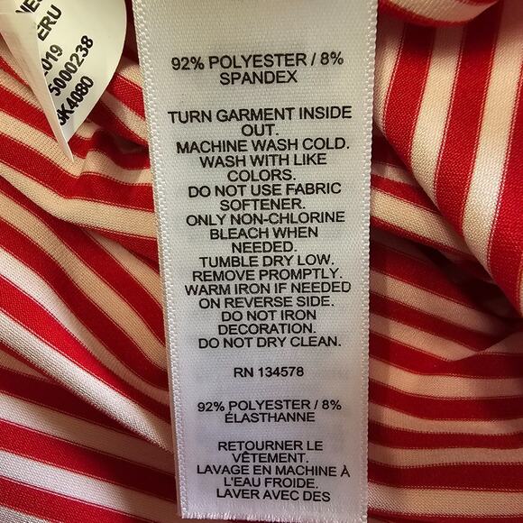 Vineyard vines red striped vine performance polo shirt women's size L - Picture 4 of 7